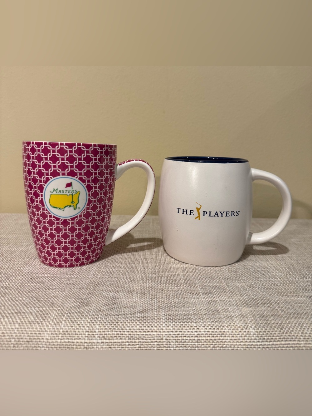 Lot of 2 Official Golf Mugs Masters Tournament & THE PLAYERS Championship
